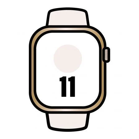 Apple Watch Series 11 MFD64QL/A, GPS + Cellular, 46mm, Caja de Titanio Dorado con Correa Deportiva Rosa Rubor Talla M/L - Smartwatch con 5G, autonomía 24h, resistencia agua 50m Apple Watch Series 11 MFD64QL/A, GPS + Cellular, 46mm, Caja de Titanio Dorado con Correa Deportiva Rosa Rubor Talla M/L - Smartwatch con 5G, autonomía 24h, resistencia agua 50m